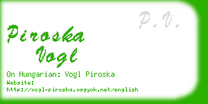 piroska vogl business card